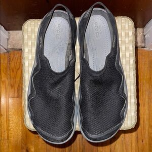 CROCS Men's Black Mesh Slip-Ons